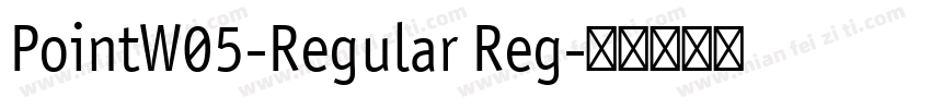 PointW05-Regular Reg字体转换